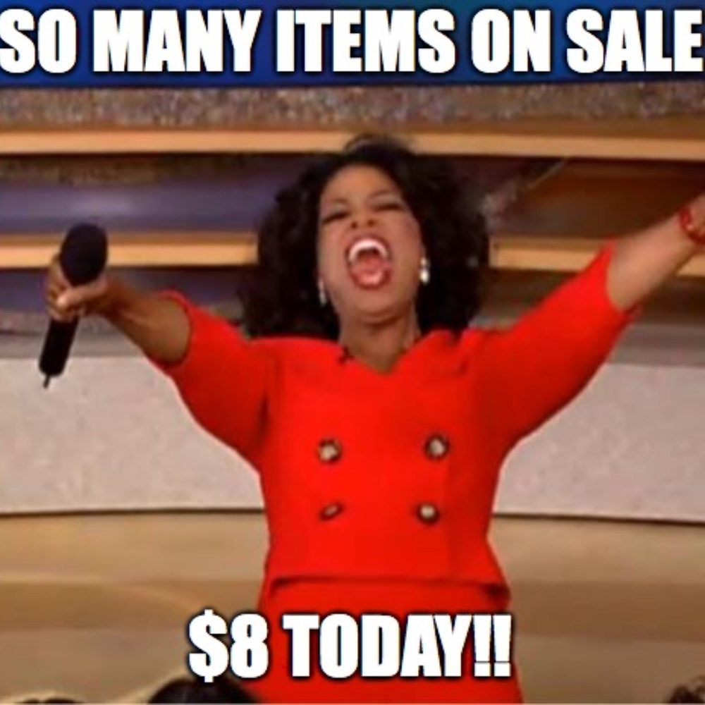Check out my closet for an $8 blow out sale